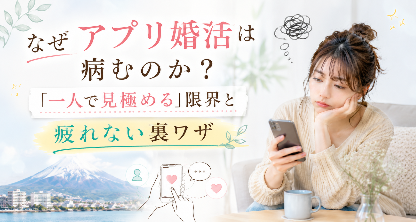 なぜアプリ婚活は病むのか？「一人で見極める」限界と疲れない裏ワザ